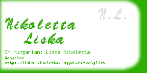 nikoletta liska business card